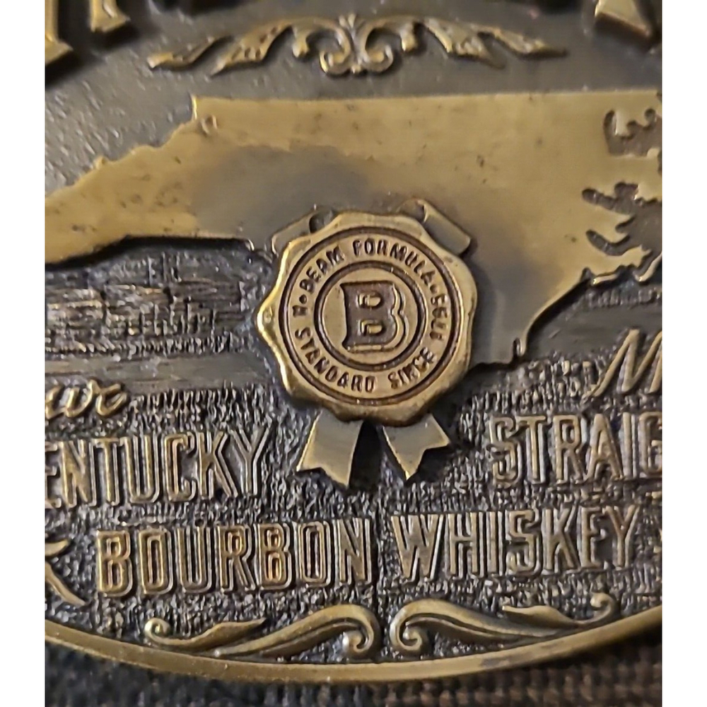 Vintage 90s 1996 Jim Bean Belt Buckle Collector Series in Original Packaging USA - Picture 8 of 14